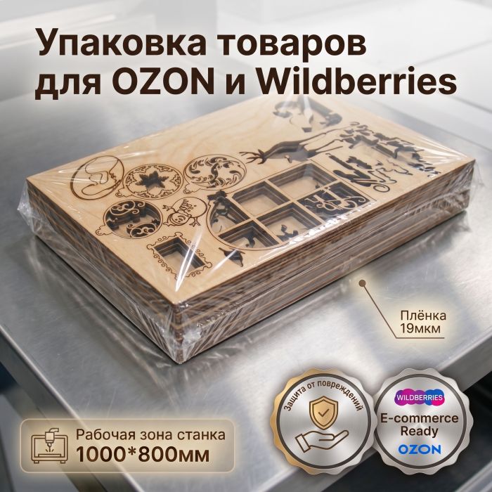 Упаковка товара в термоусадочную пленку на заказ